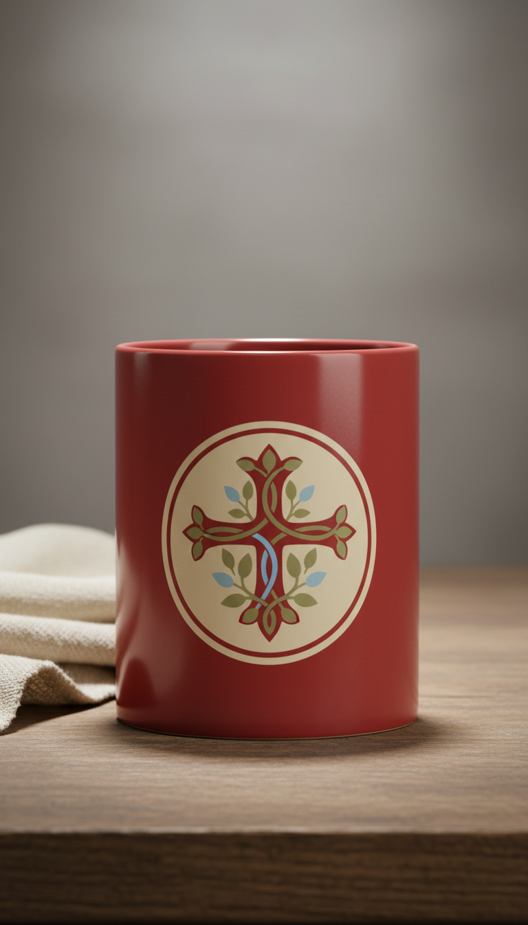 Testament Red Ceramic Mug with Christian Message