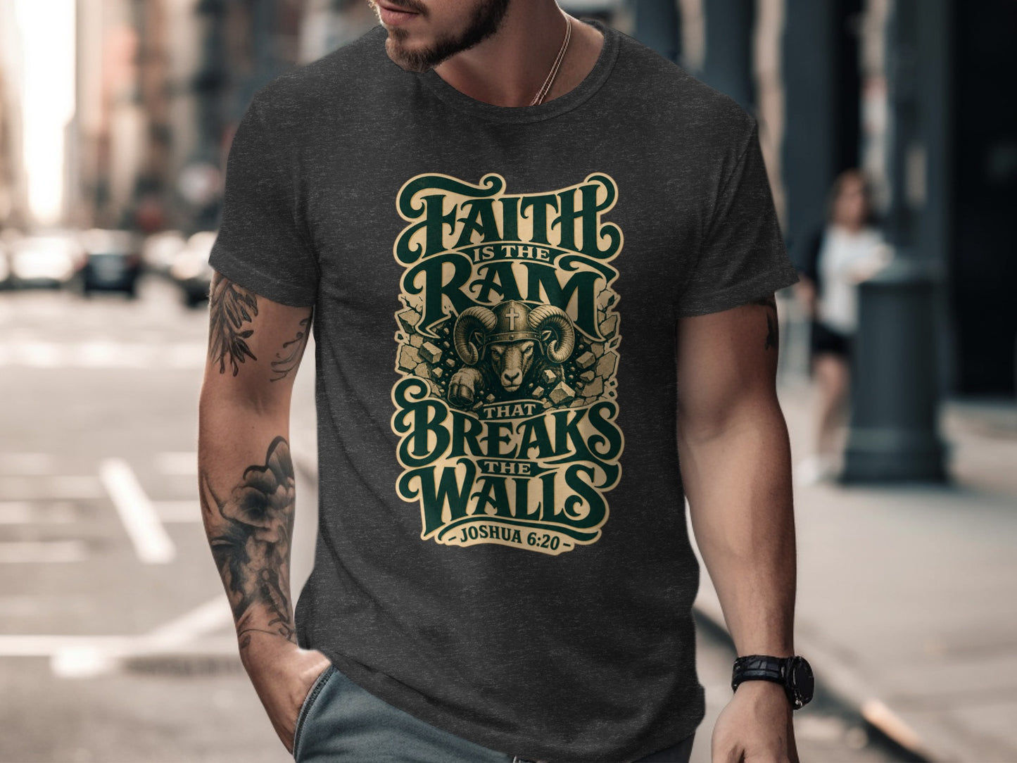 Dark t-shirt with graphic
