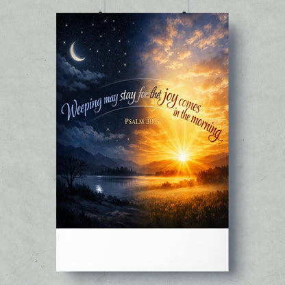 Weeping may stay for the joy comes in the morning: Psalm 30:5