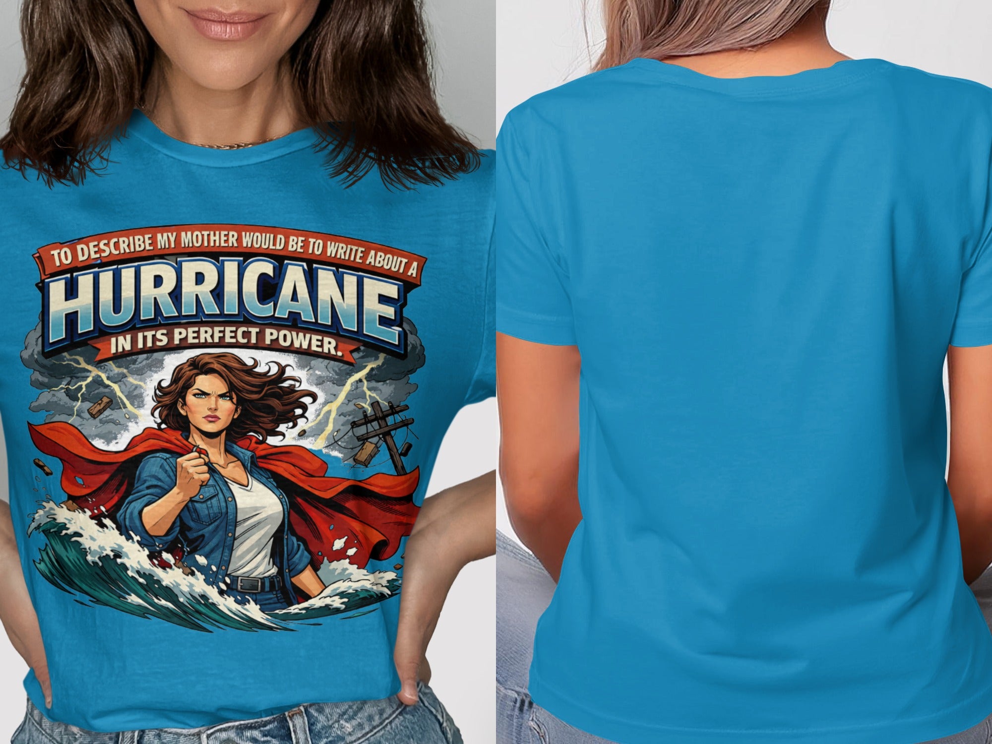 "To describe my mother would be to write about a hurricane in its perfect power." graphic.