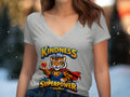 Tiger wearing a superhero costume holding a heart, "Kindness is My Superpower" text.