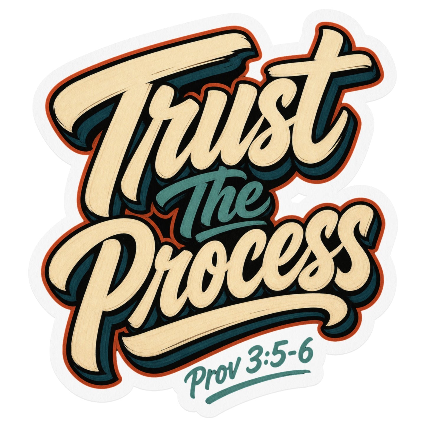 Trust The Process text with Prov 3:5-6 below.