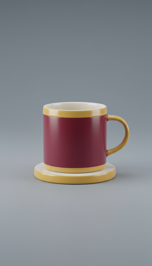 Crimson praise ceramic mug